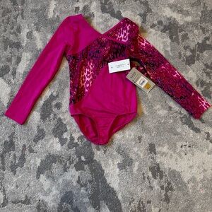 Danskin Now Pink and Black Bodysuit One Piece